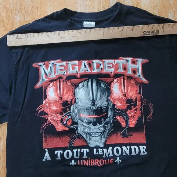 Small Vintage Megadeath Rattlehead A Tout Le Monde Concert Graphic T Shirt - Picture 3 of 9